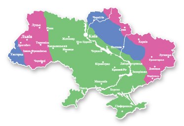 Жесткость воды на карте Украины