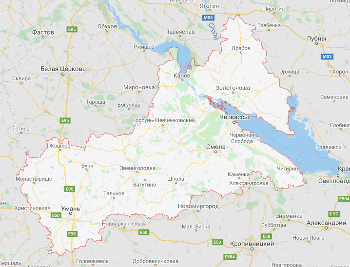 Карта буріння свердловин для води в Черкаській області