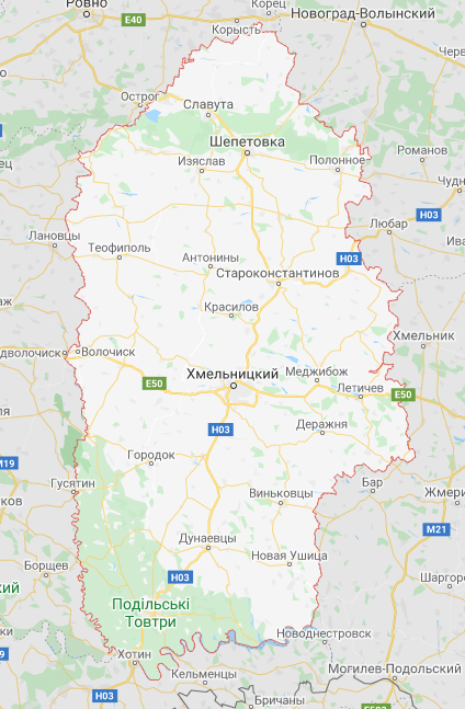 Карта буріння свердловин для води в Хмельницькій області