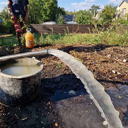 Ремонт прочистка и промывка скважины для воды на участке частного дома в с. Таценки Обуховского района Киевской области