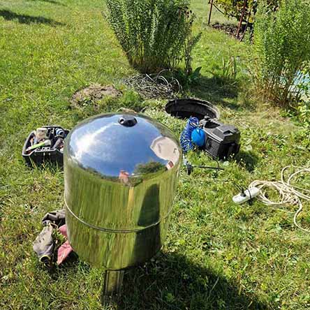 Ремонт та заміна гідроакумулятора (гідробака) Cristal 24 літри на нержавіючий EUROAQUA 50 літрів у с. Березівка ​​Макарівського району Київської області