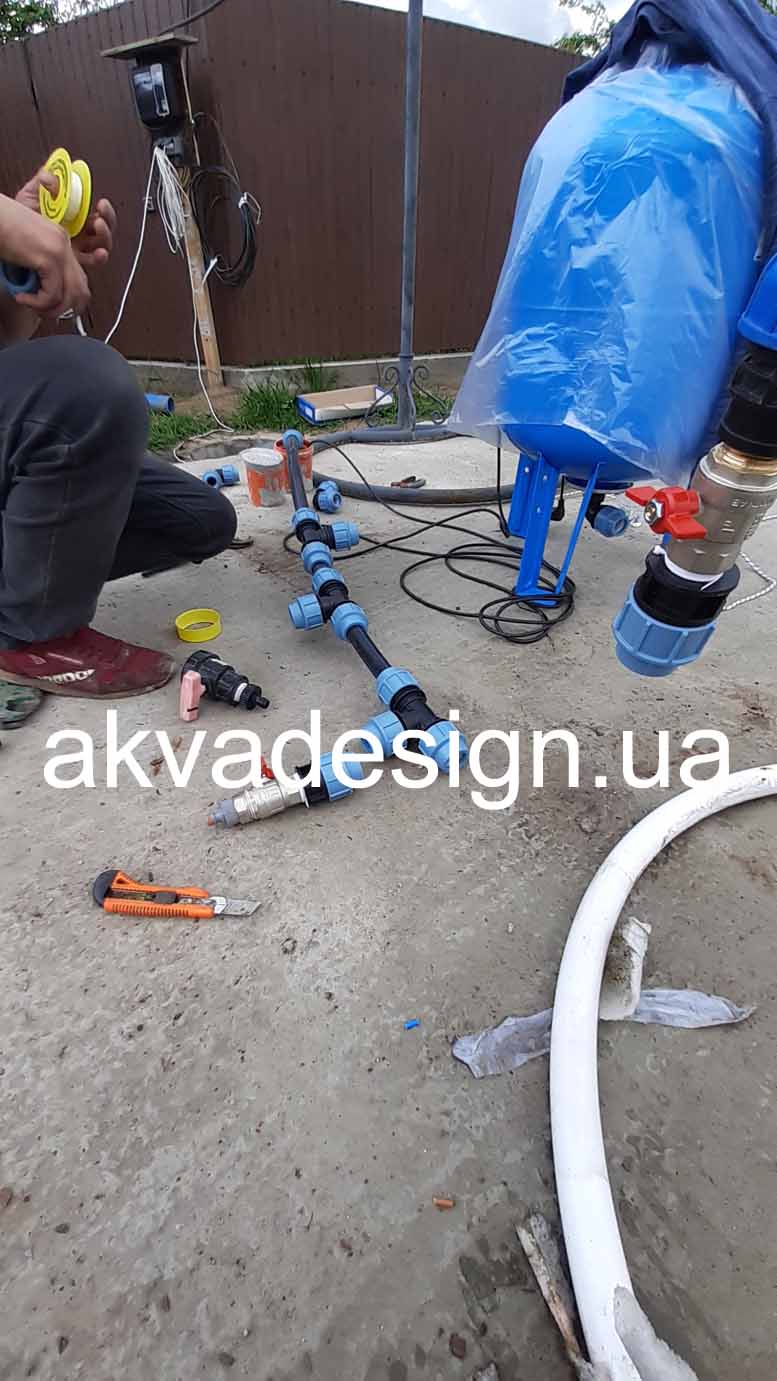 Установка и монтаж насоса скважины Водолей БЦПЭ 0,5-100У в Креничах Киевской области