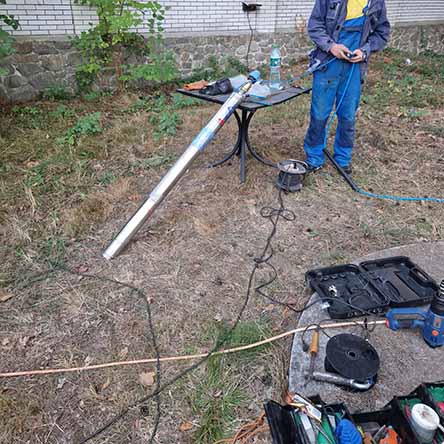 Ремонт и замена скважинного насоса Calpeda 4SD 10/30EC на Pedrollo 4SR4/35-PD в ресторане возле с. Подгорцы Обуховского района Киевской области