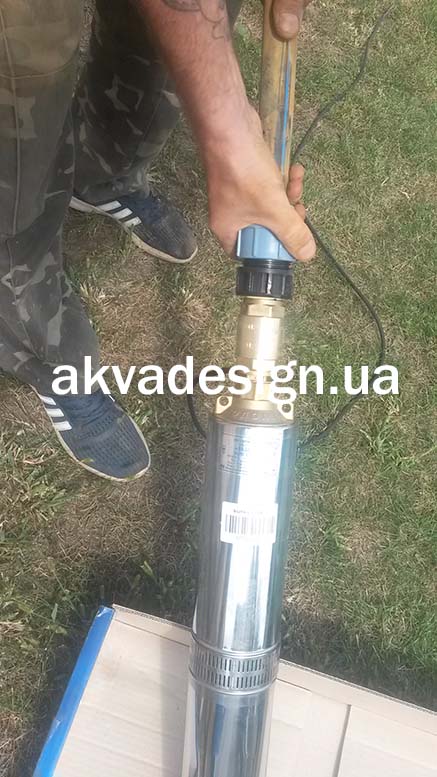 Установка насоса скважины Водолей БЦПЭ 0.5-63У в Великой Александровке Киевской области