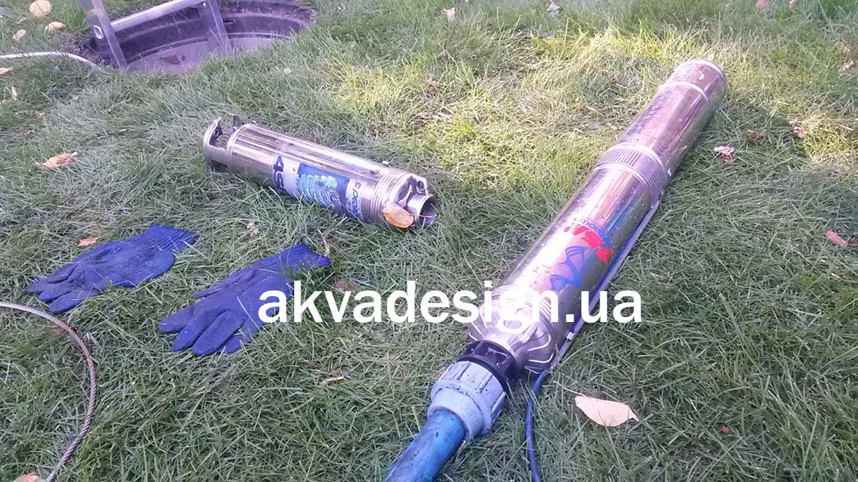 Ремонт и замена глубинного насоса скважины Pedrollo 4SR2m/13 PD в с. Гора Киевской области