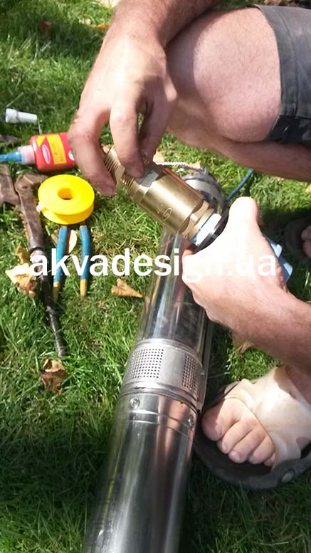 Встановлення насоса свердловини Pedrollo 4SR2/10 в с. Козин Київської області