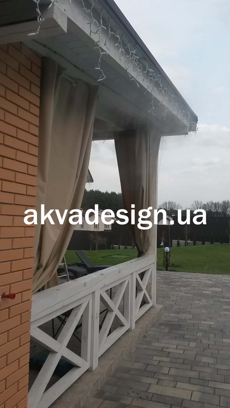Установка системы туманообразования для беседки в загородном доме пос. Гора Киевской области