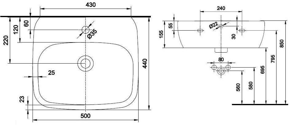 Умывальник Kolo STYLE L21950000