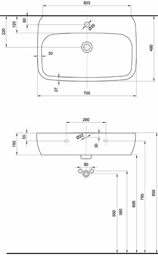 Умывальник Kolo STYLE L21970000