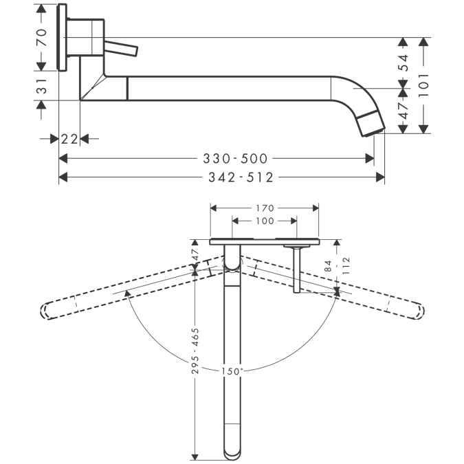 Смеситель для кухни Hansgrohe AXOR UNO2 38815000