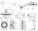 HANSGROHE SHOWERSET Croma Select S/Ecostat S душевой набор: верхний, ручной душ, ibox, термостат(27295000) - 1