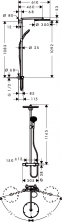Душевая система Hansgrohe RAINDANCE SELECT 27114000 - 1