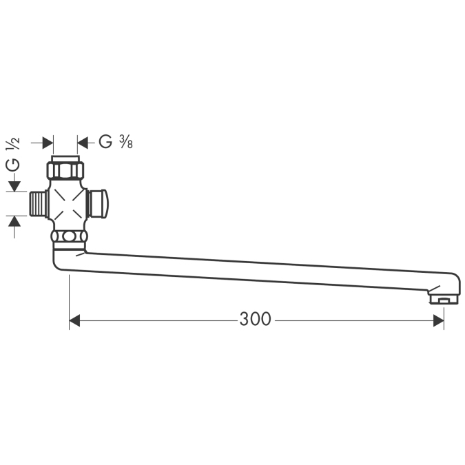 Излив для ванны Hansgrohe METROPOL 14495000