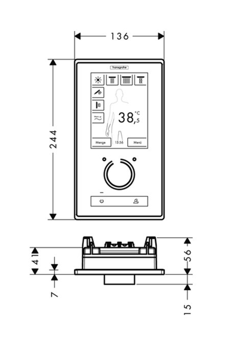 Пульт управления Hansgrohe PURAVIDA 15842000