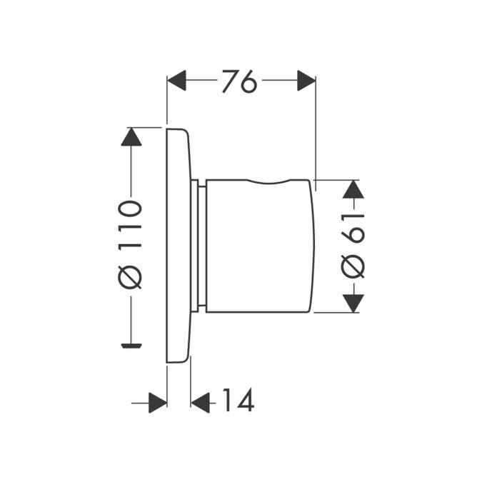 Запорный переключающий вентиль Hansgrohe 15932000
