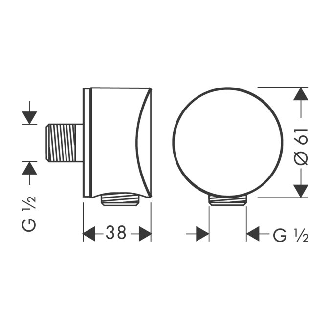 Шланговое подсоединение Hansgrohe 27456000
