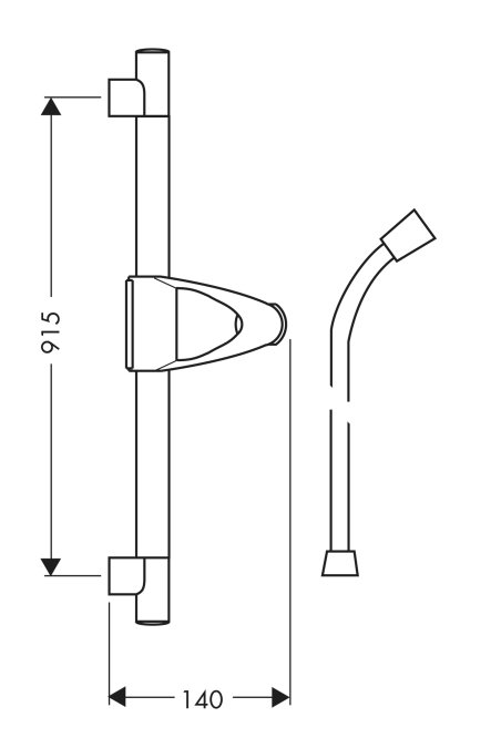 Штанга для душа Hansgrohe 27930000