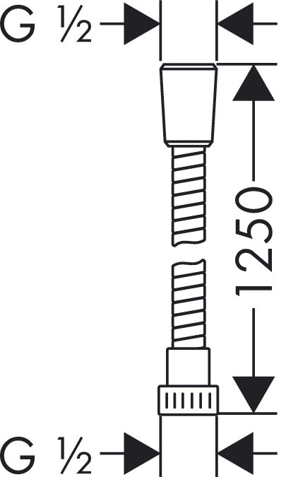 Шланг душевой Hansgrohe METAFLEX 28262000