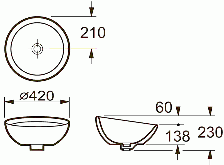 Умывальник Roca BOL 327876000