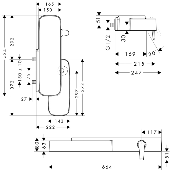 Смеситель для раковины Hansgrohe AXOR BOUROULLEC 19132400