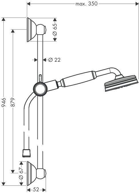 Душевой набор Hansgrohe AXOR CARLTON 27947090