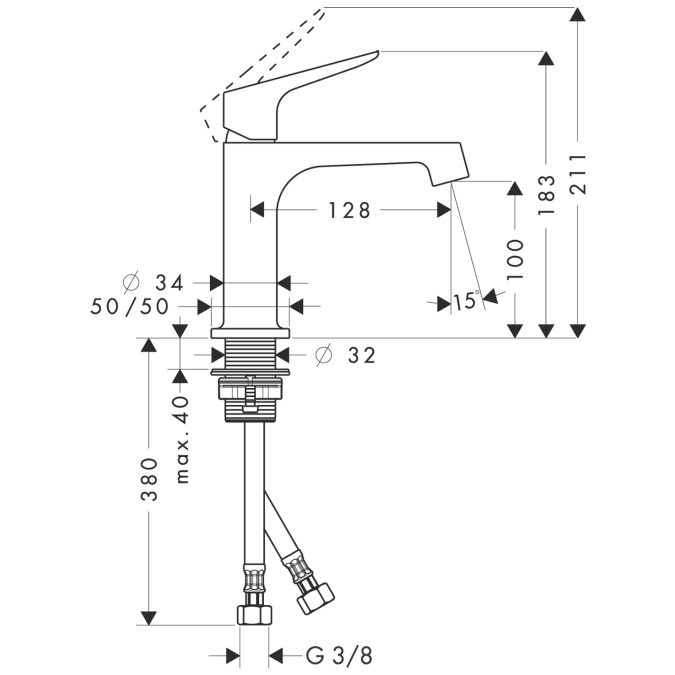 Смеситель для раковины Hansgrohe AXOR CITTERIO 34017000