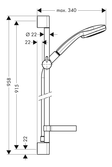 Душевой набор Hansgrohe CROMA 27655000
