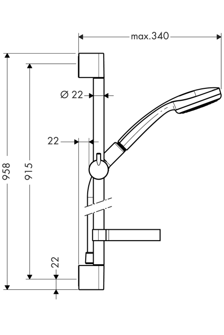 Душевой набор Hansgrohe CROMA 27724000