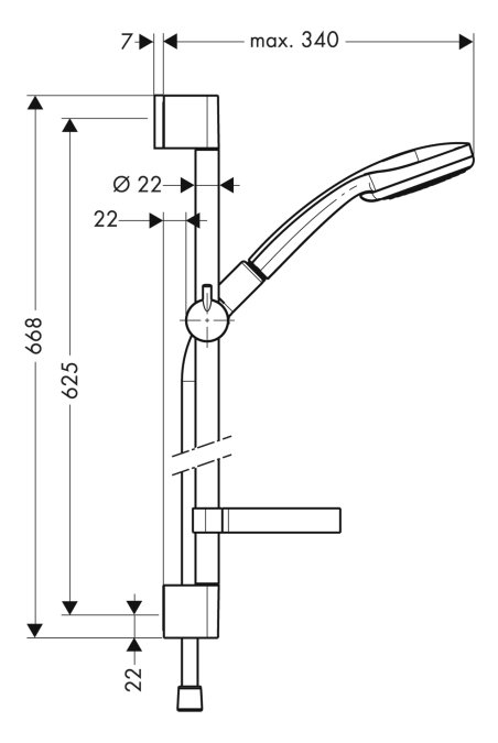 Душевой набор Hansgrohe CROMA 100 27776000