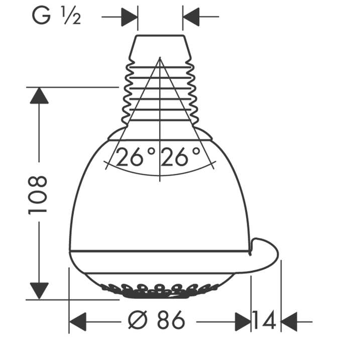 Верхний душ Hansgrohe CROMA 28448000