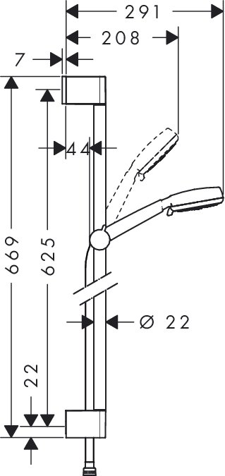 Душевой набор Hansgrohe CROMETTA 100 26650400