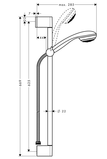 Душевой набор Hansgrohe CROMETTA 27652000