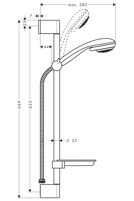 Душевой набор Hansgrohe CROMETTA VARIO 27764000