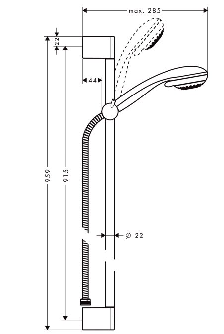 Душевой набор Hansgrohe CROMETTA 27766000