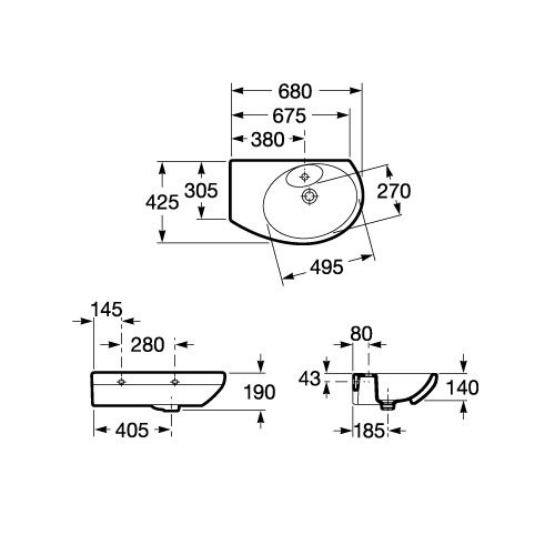 Умывальник Roca DAMA SENSO COMPACT 327518000