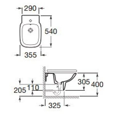 Биде подвесное Roca DEBBA A355995000