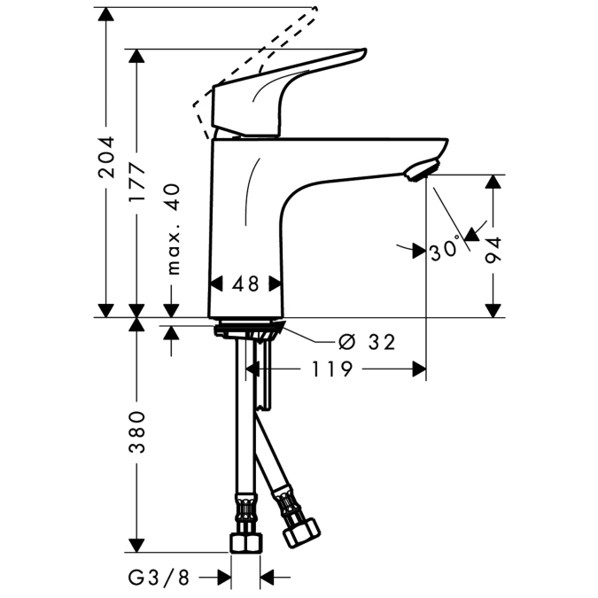 Смеситель для раковины Hansgrohe FOCUS 31517000