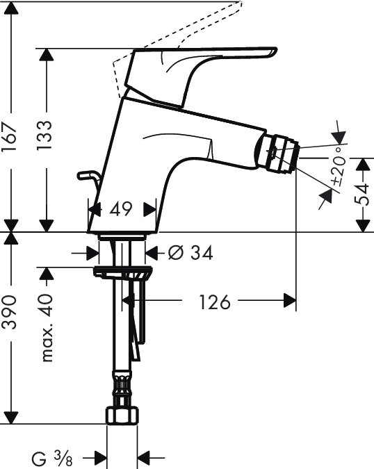 Смеситель для биде Hansgrohe FOCUS 31920000