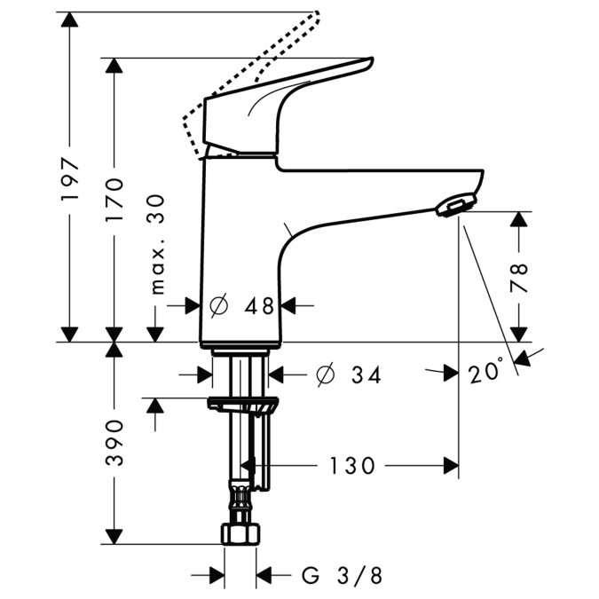 Смеситель для раковины Hansgrohe FOCUS 31931000