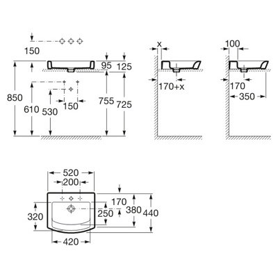 Умывальник Roca HALL 32788200Н