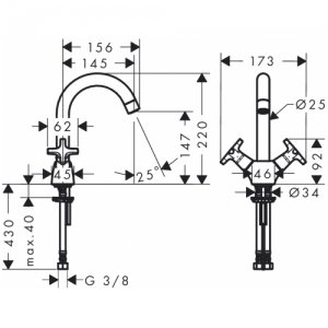 Смеситель для раковины Hansgrohe LOGIS 71271000