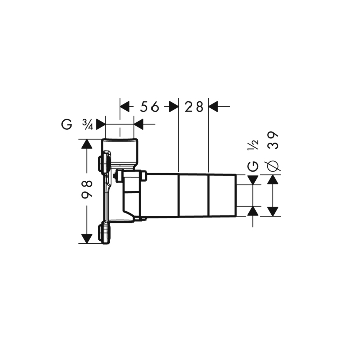 Излив для вынны Hansgrohe AXOR MASSAUD 18471180