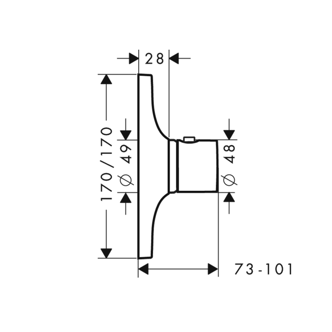 Термостат для ванны Hansgrohe AXOR MASSAUD 18741000
