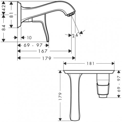 Смеситель для раковины Hansgrohe METRIS CLASSIC 31000000