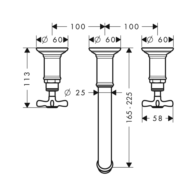 Смеситель для раковины Hansgrohe AXOR MONTREUX 16532000