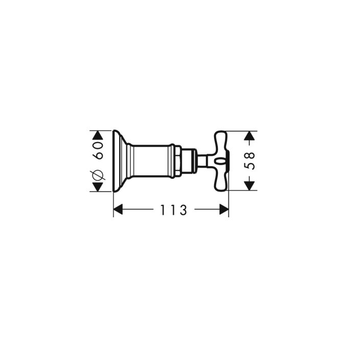 Вентиль запорный Hansgrohe AXOR MONTREUX 16871000
