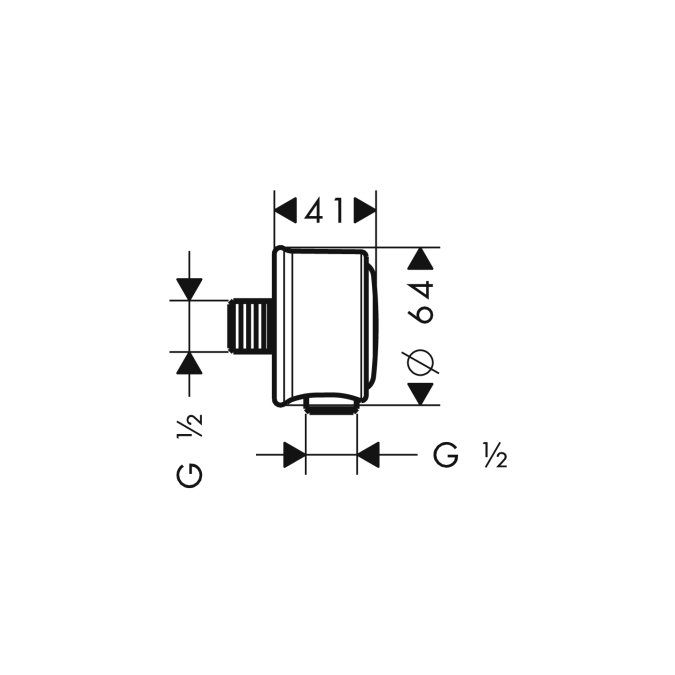 Подключение для душевого шланга Hansgrohe 16884000(G)