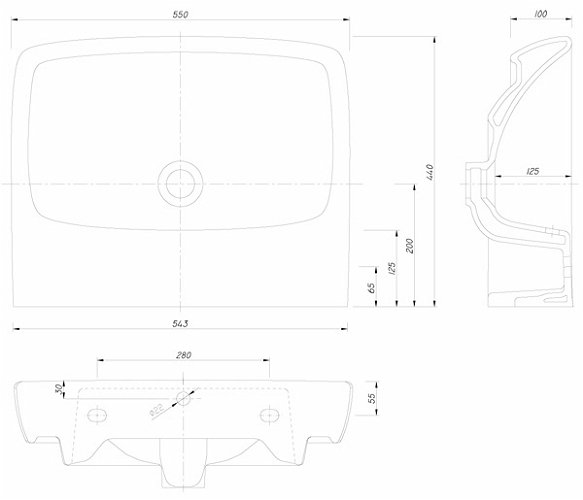 Умывальник Kolo NOVA PRO M31056000