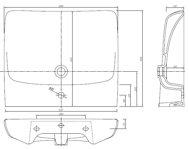Умывальник Kolo NOVA PRO M38165000