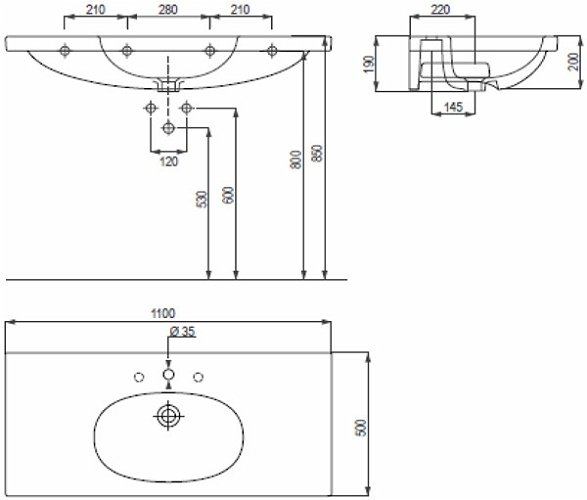 Умывальник Kolo OVUM L41110000